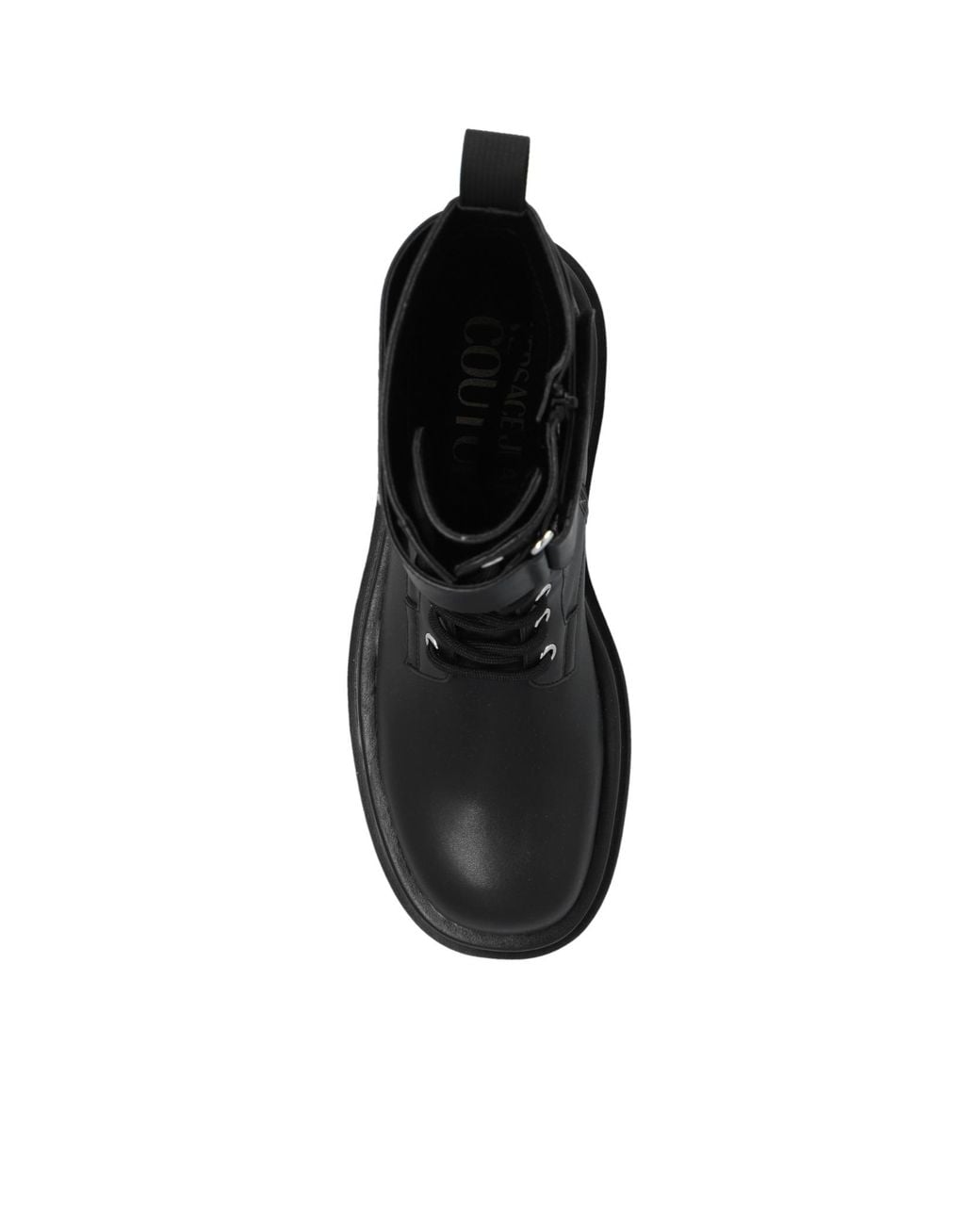 Versace Jeans Black Couture Drew Lace-Up Boots