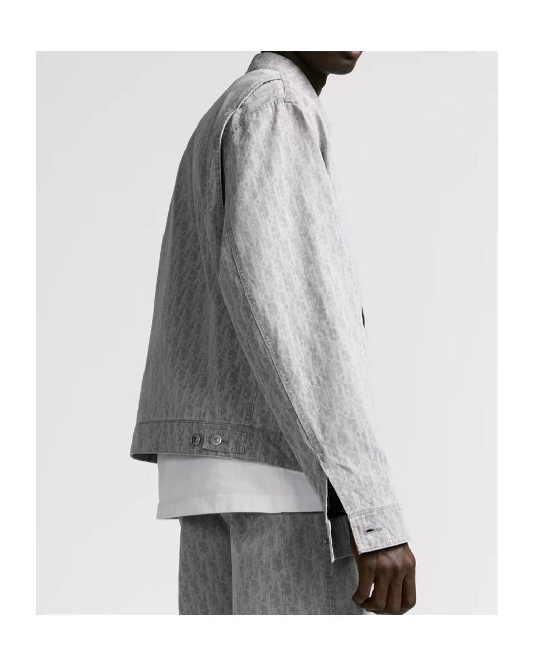 Dior Gray Homme Oblique Zipped Blouson Jacket for men
