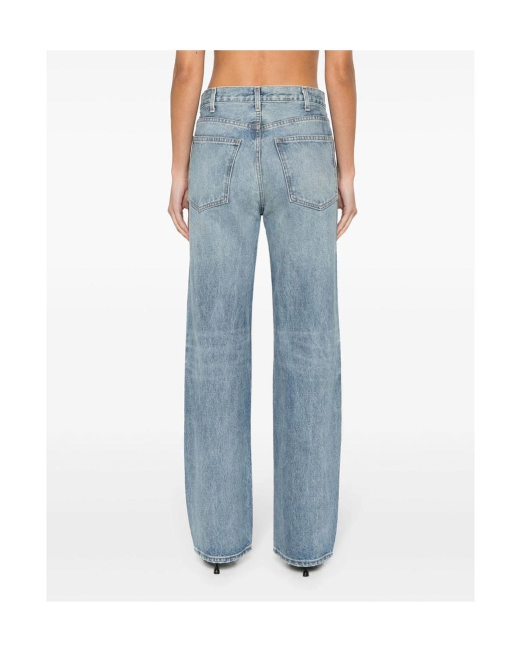 Nili Lotan Blue Belt-Loop Jeans