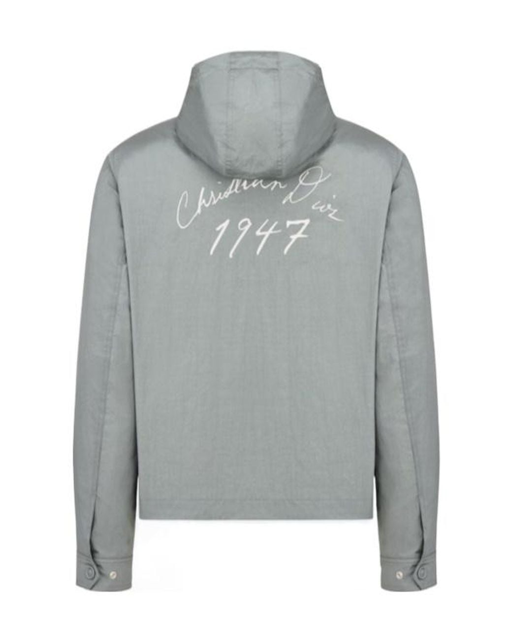 Dior Gray Handwritten Christian Windbreaker for men
