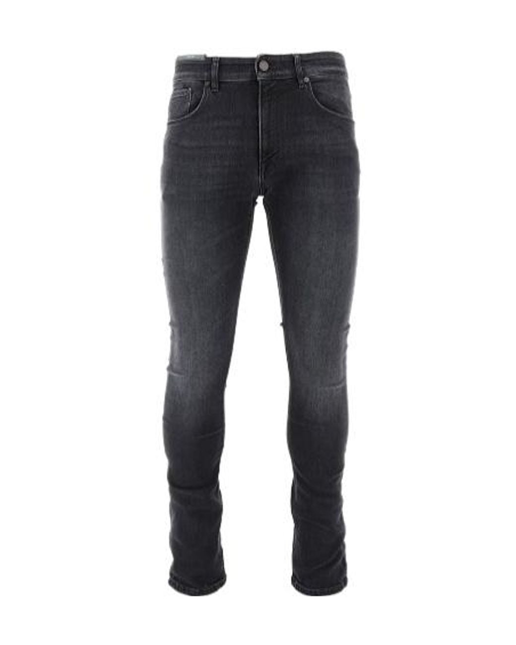 Pt Pantaloni Blue Pt Torino Logo Patch Slim Fit Jeans for men