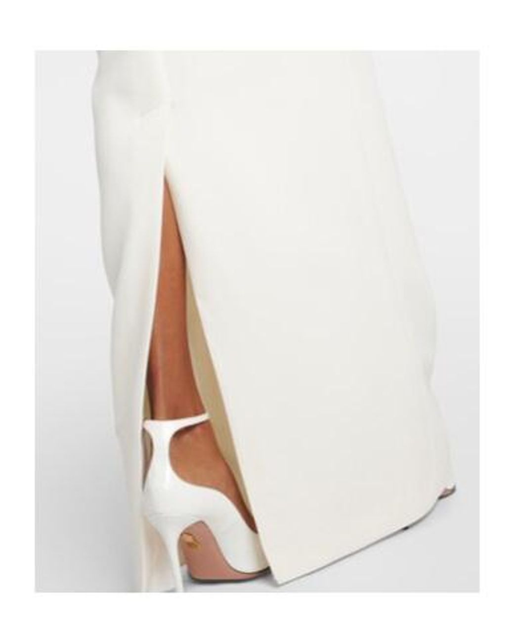 Safiyaa White Bridal Damona Embellished Gown