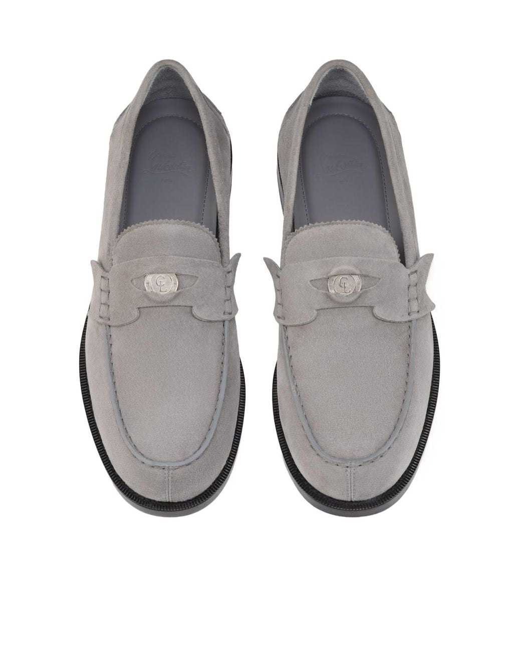 Christian Louboutin Gray The Plato Slip-On Loafers for men
