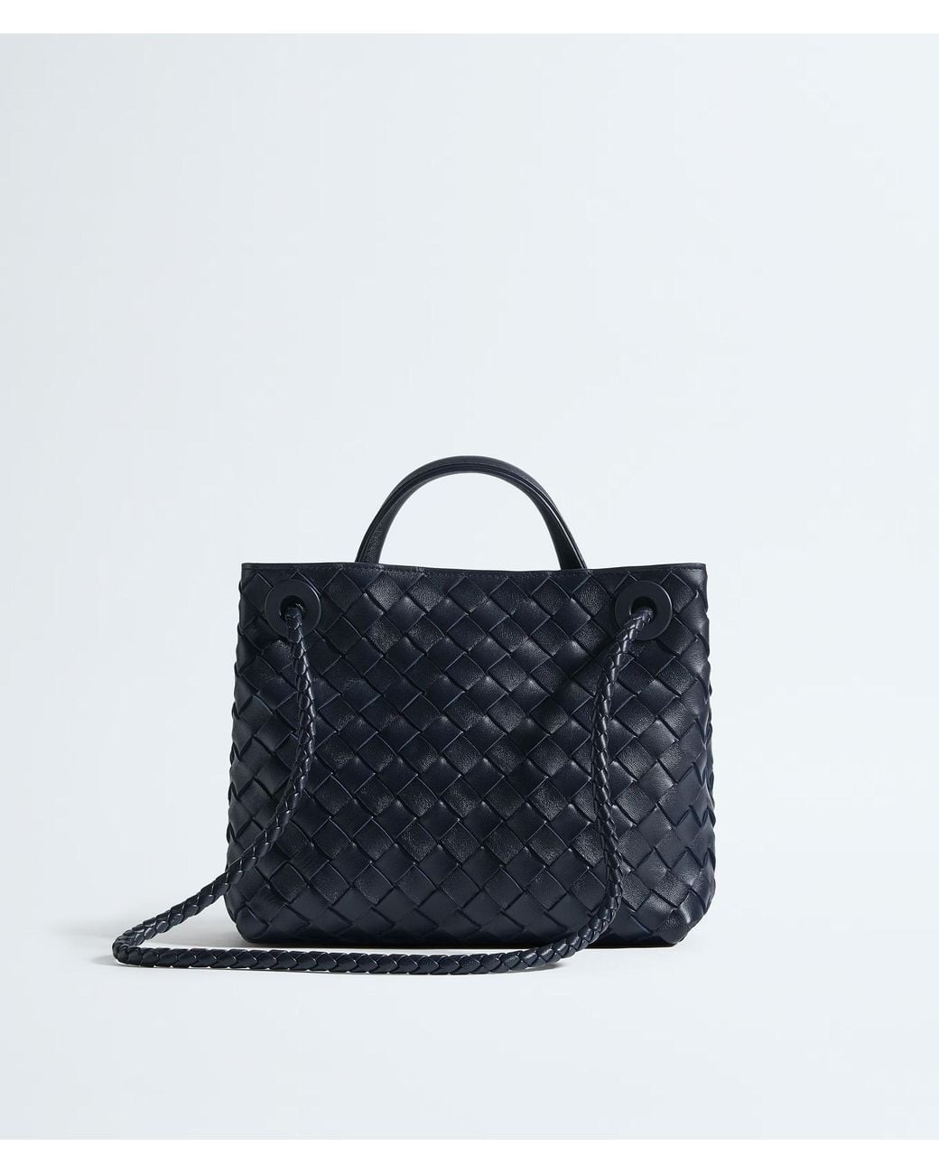 Bottega Veneta Blue Andiamo Small Tote Bag