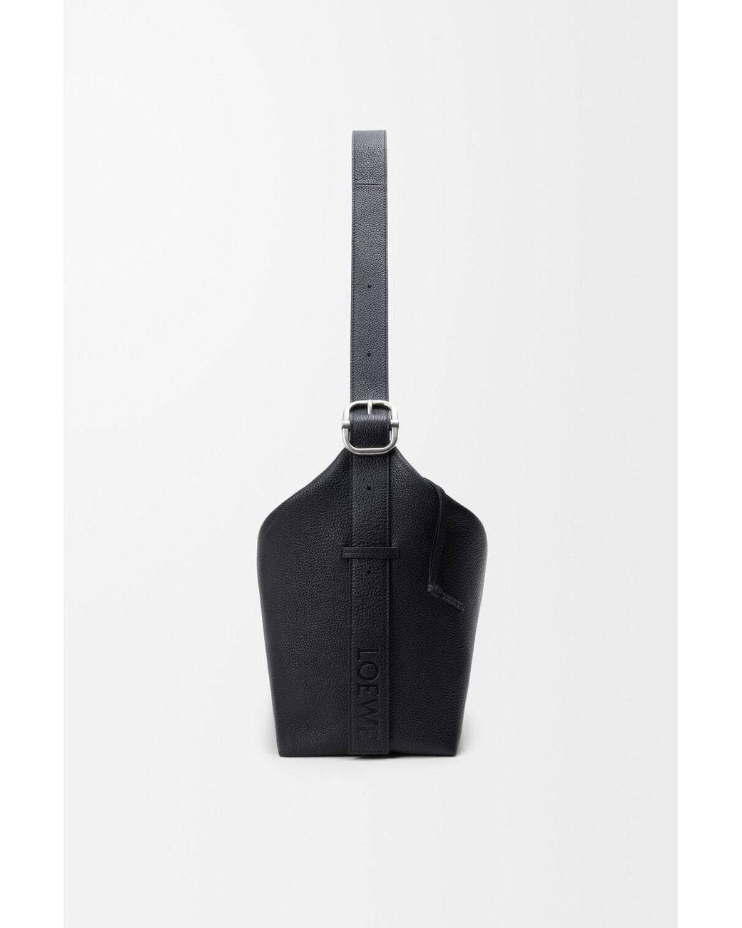 Loewe Black Large Loop Hobo Bag for men