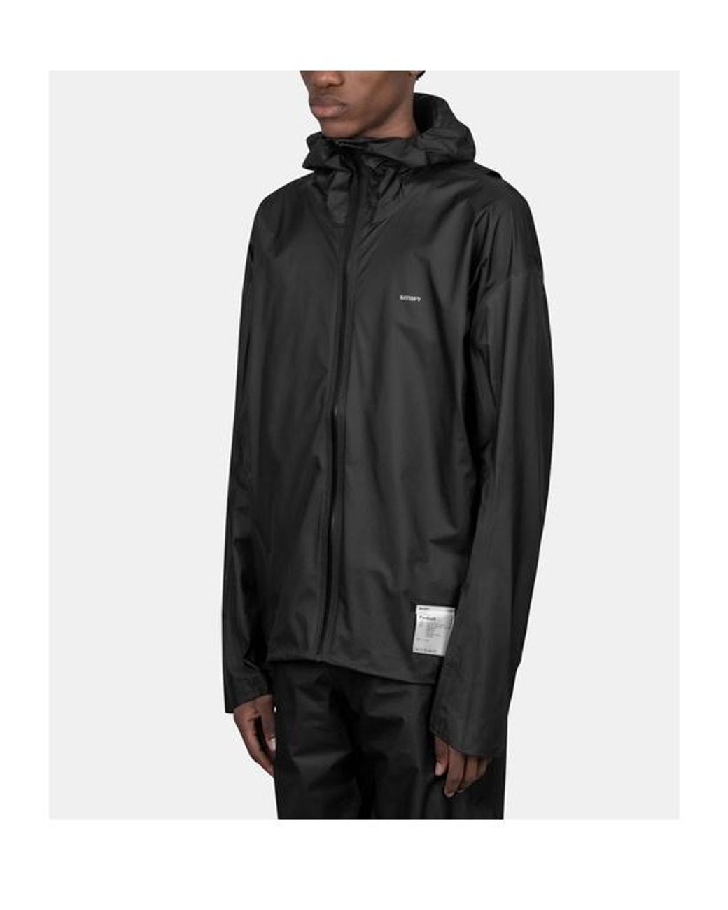 Satisfy Black Pertex Zip Hooded Jacket for men
