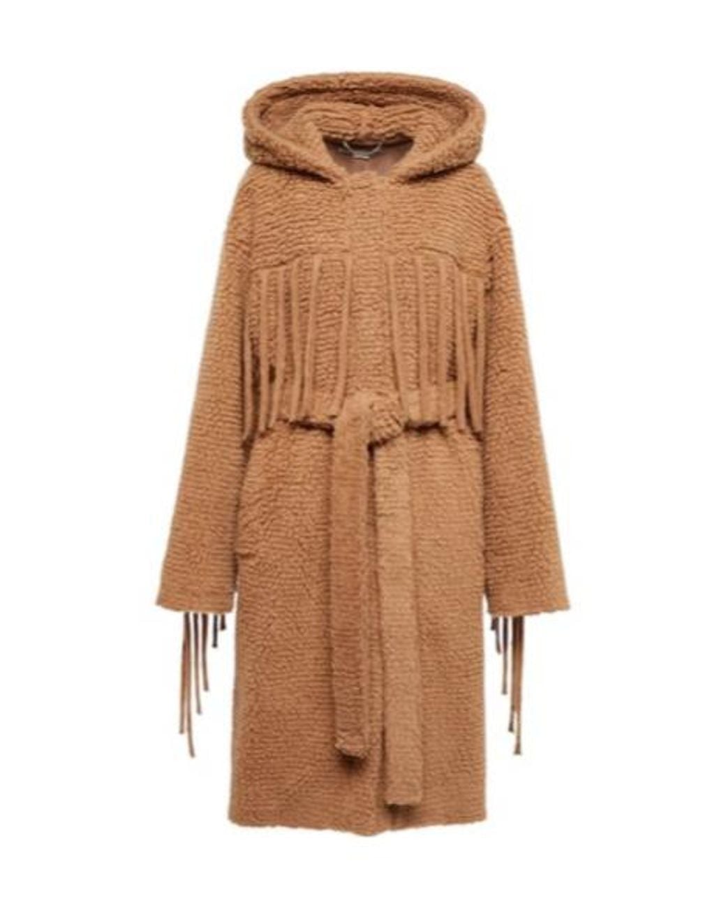 Stella McCartney Brown Fringed Teddy Coat