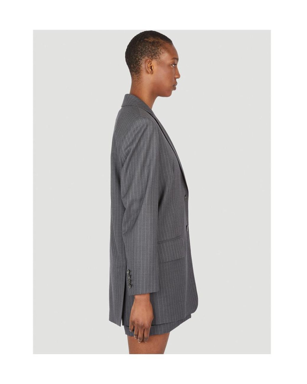 Max Mara Blue Striped Suit Jacket