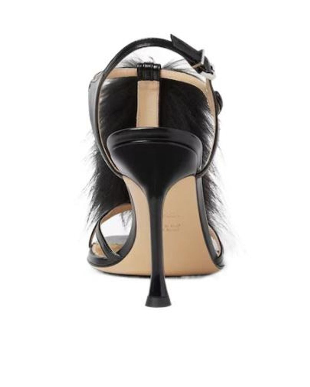 Fendi Black Leather Sandals