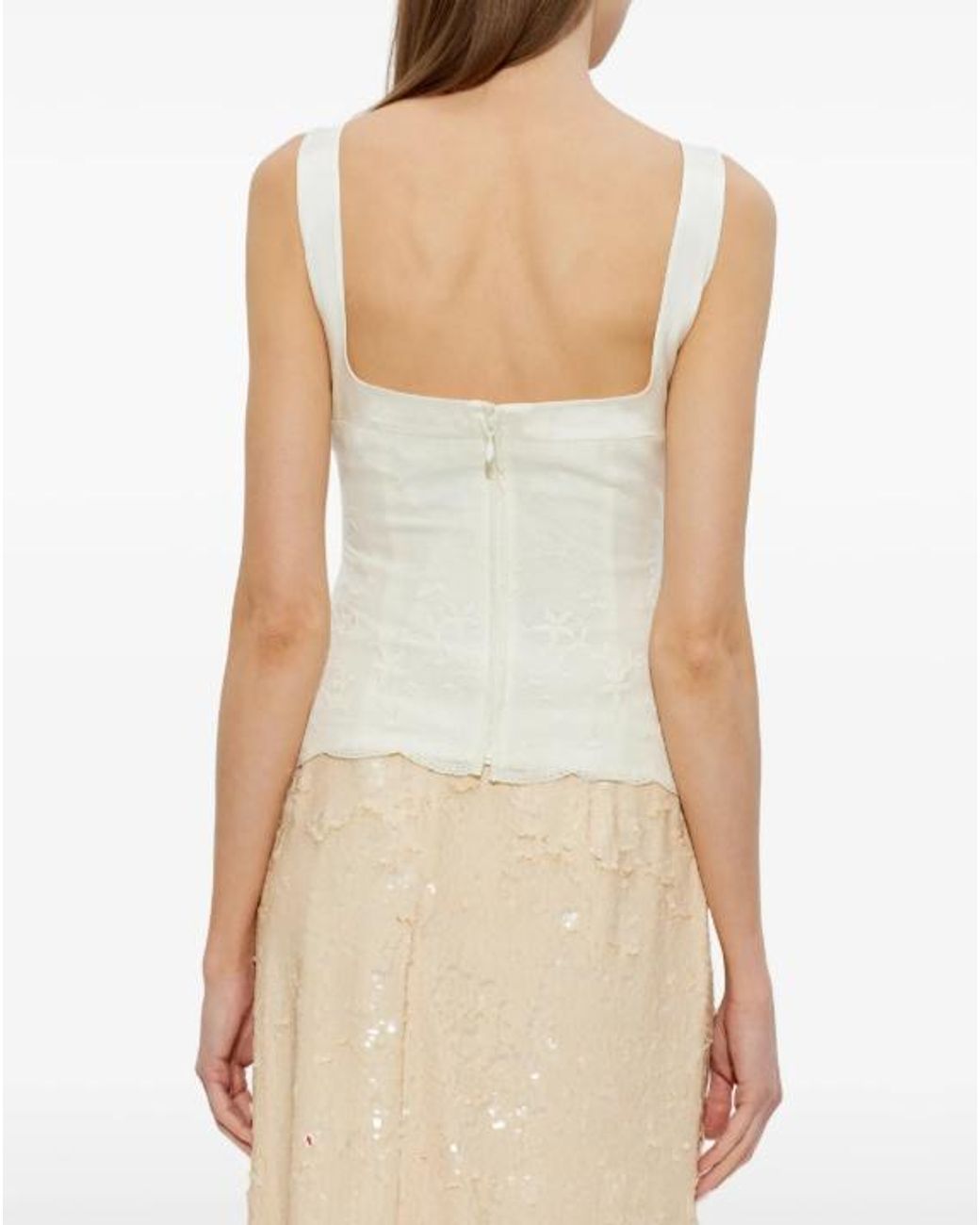 Posse White Cove Embroidered Top