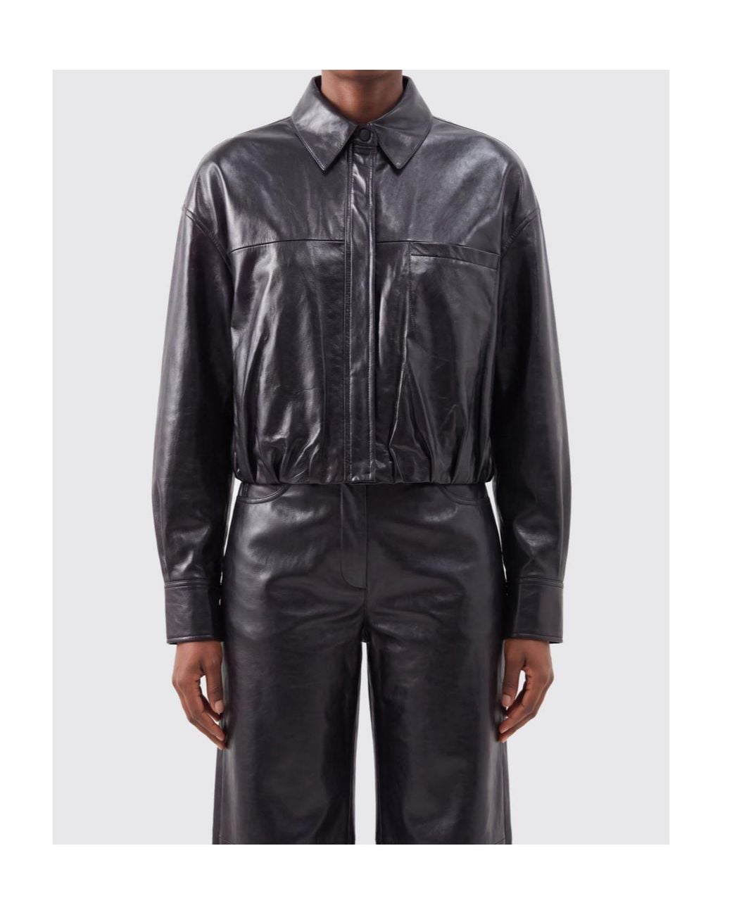 Sportmax Black Cropped Button-Up Jacket