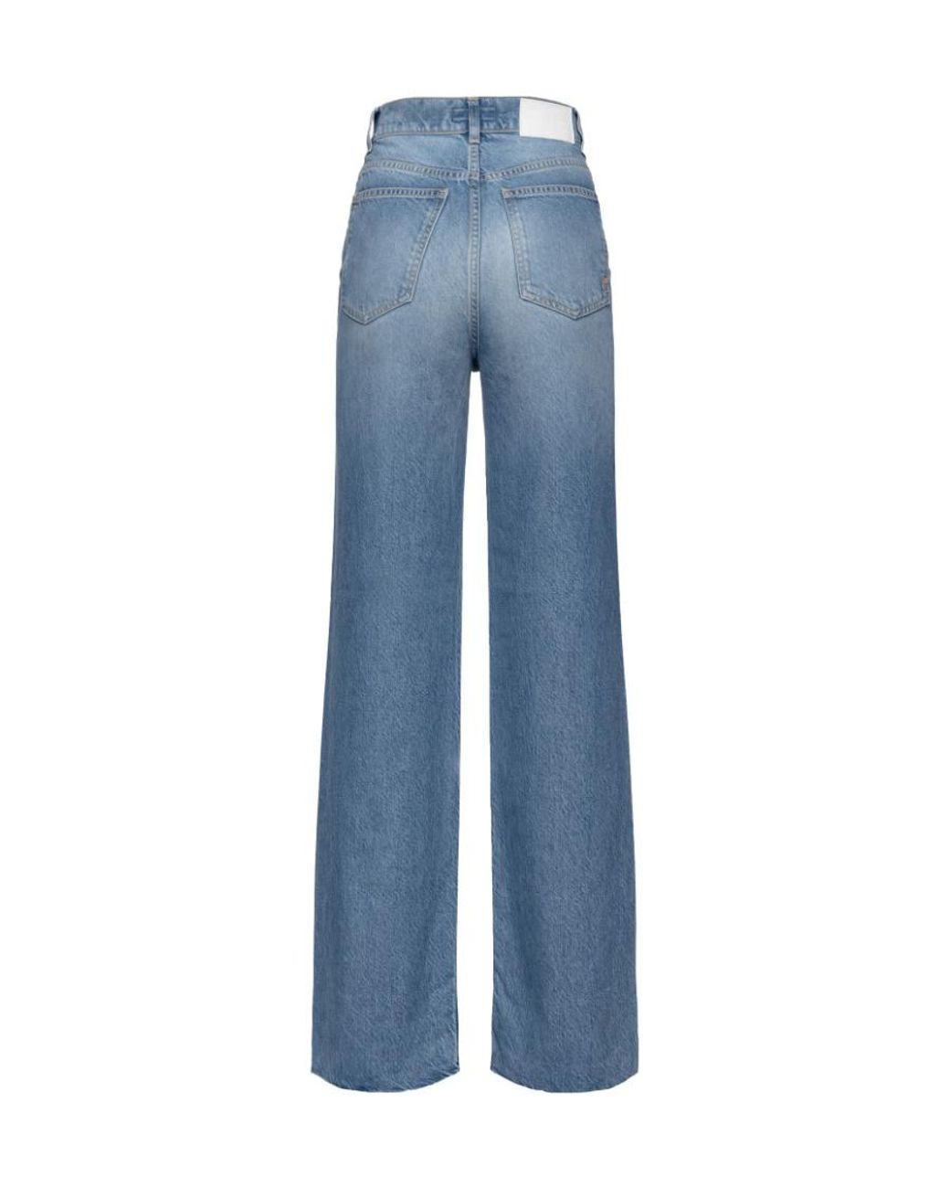 Pinko Blue Logo Patch Straight Leg Jeans