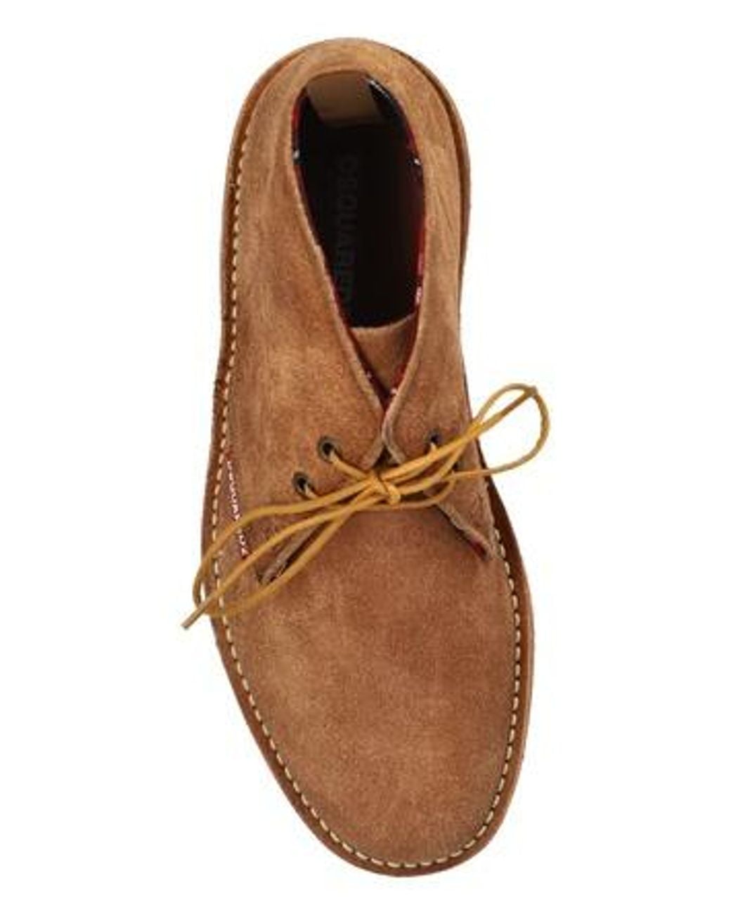 DSquared² Brown Lace-Up Desert Boots for men