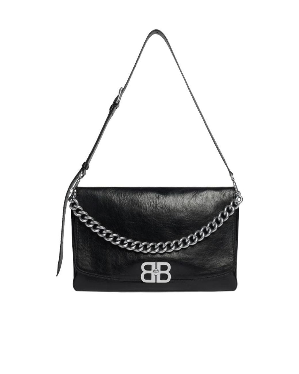 Balenciaga Black Bb Soft Large Shoulder Bag
