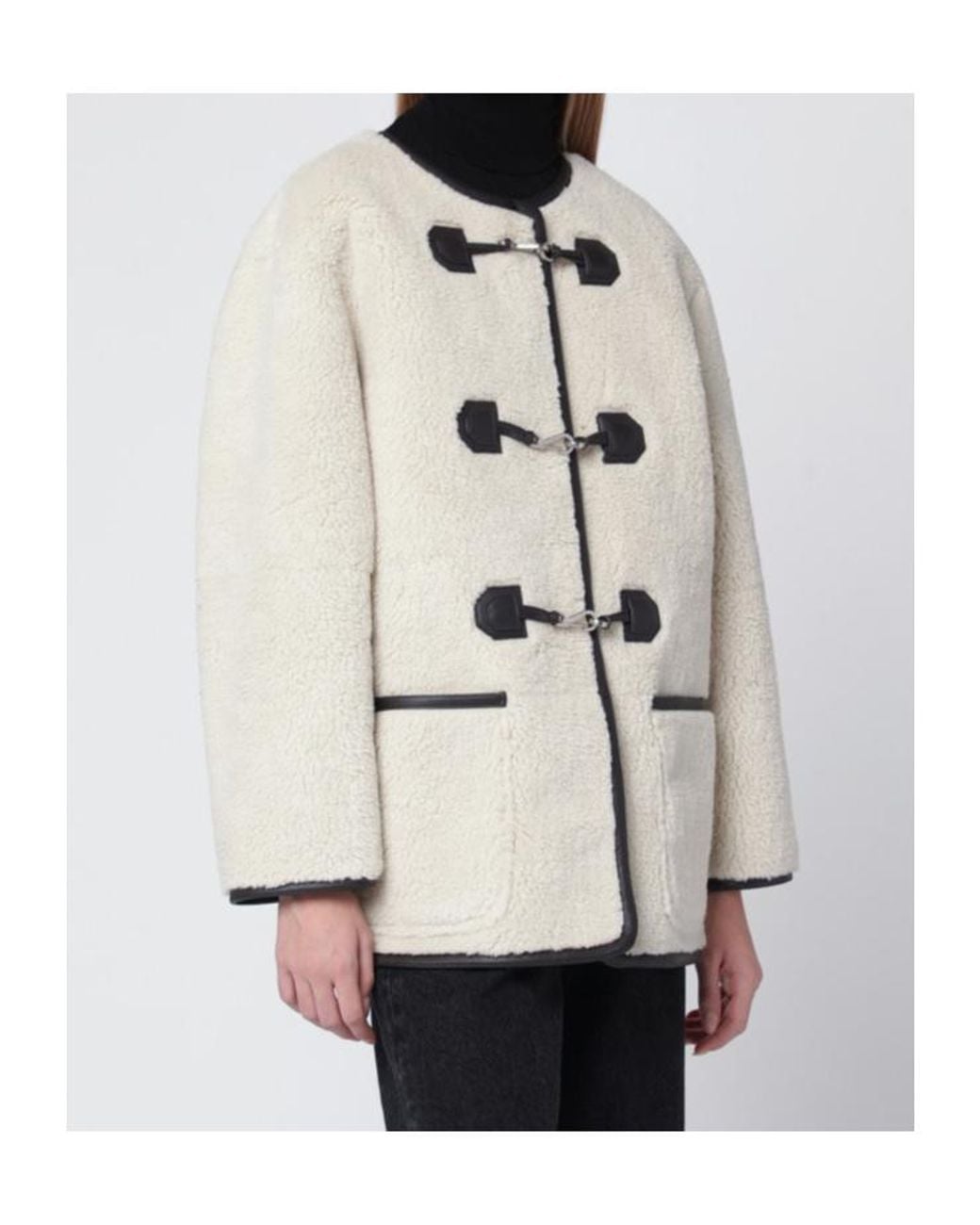 DUNST White Toggle-Front Jacket