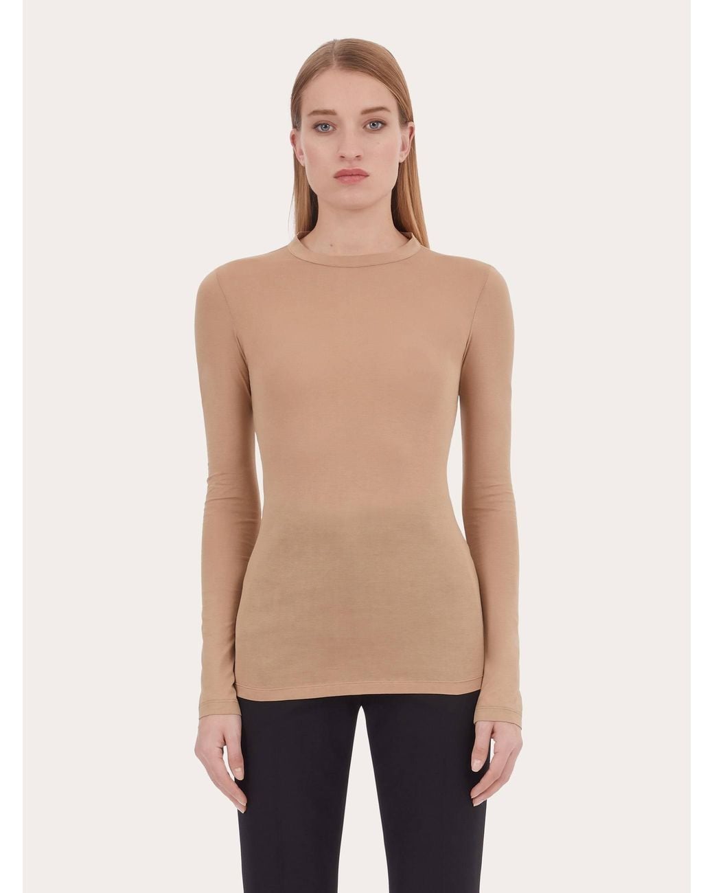 Ferragamo Brown Long Sleeved T-Shirt