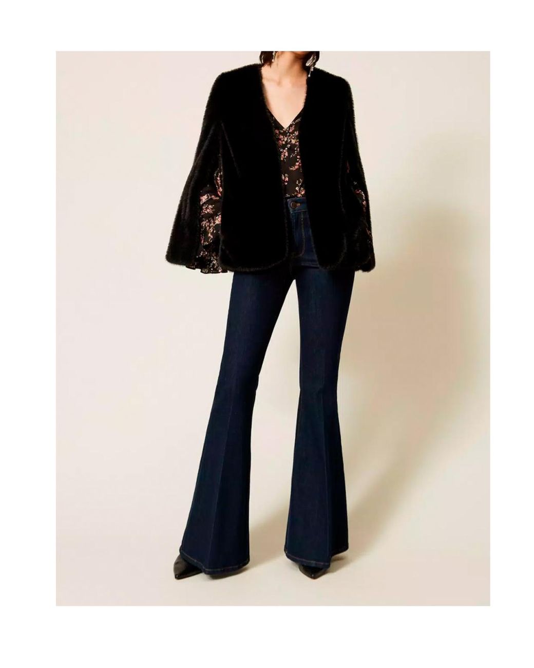 Twinset Blue Belt-Loop Flared Jeans