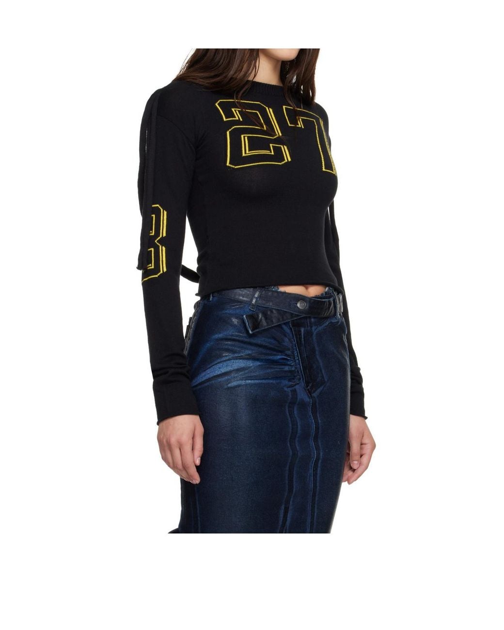 OTTOLINGER Blue Team Otto Jacquard Long Sleeve Top