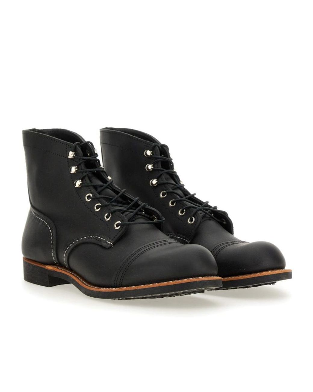 Red Wing Black Lace-Up Boots for men