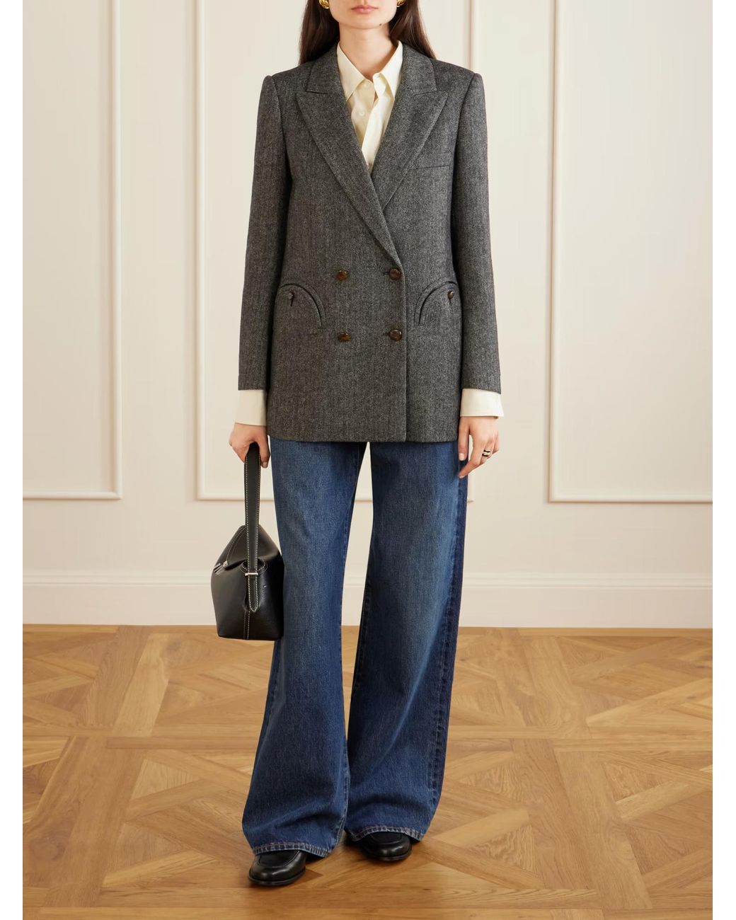 Blazé Milano Black Everyday Double-Breasted Suit Jacket