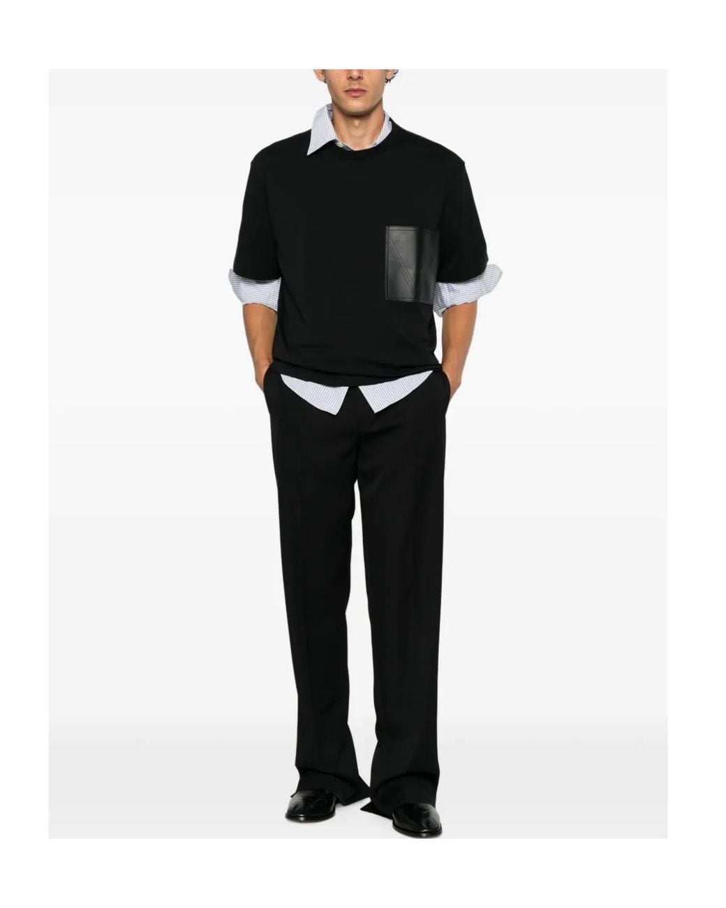 Bottega Veneta Black Patch Pocket T-Shirt for men