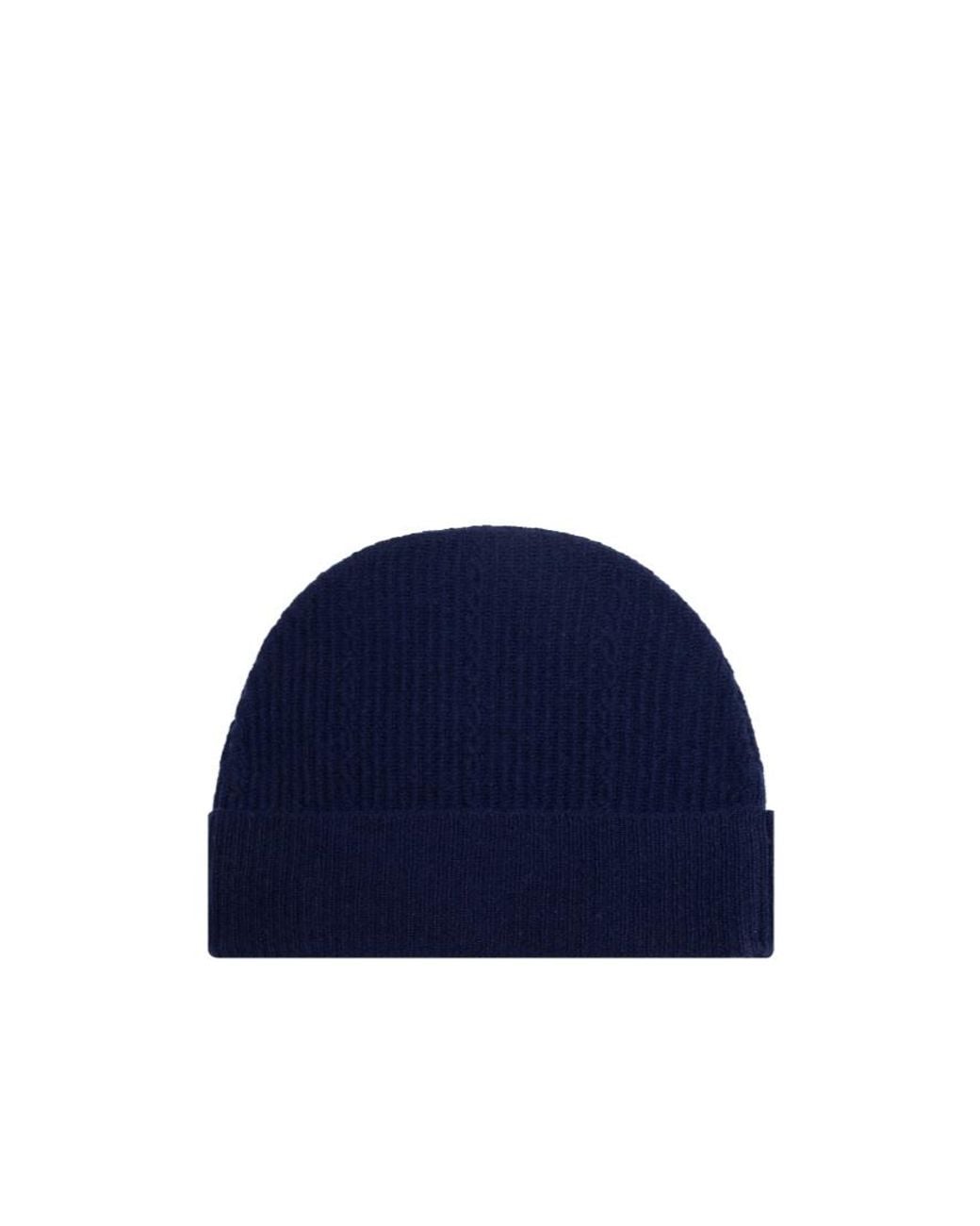 Etro Blue Logo Embroidered Knitted Beanie