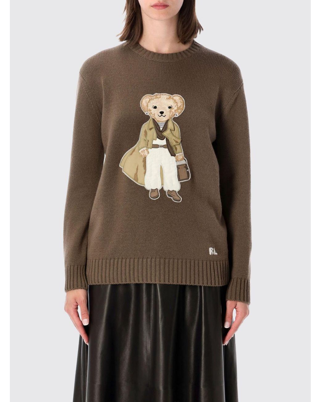 Ralph Lauren Brown Polo Bear Long Sleeved Jumper