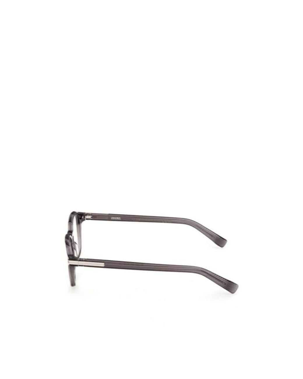 Zegna Metallic Round Frame Glasses for men