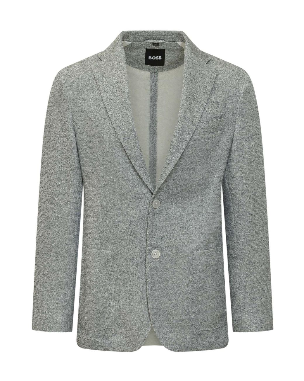 Boss Gray Boss Hanry Single-Breasted Blazer for men