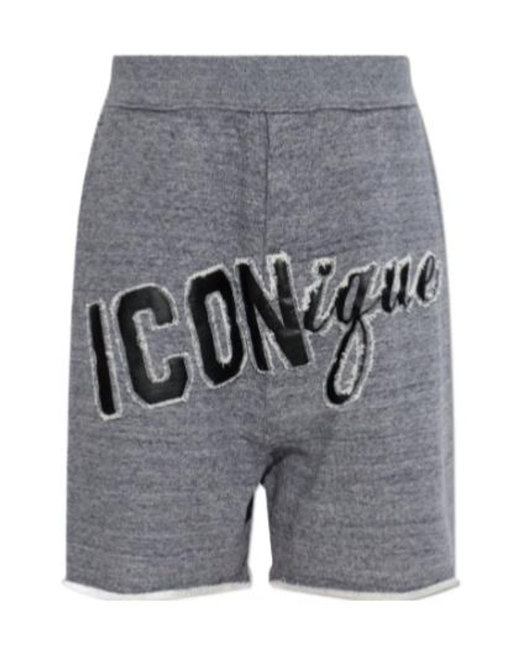 DSquared² Gray Wide Leg Shorts