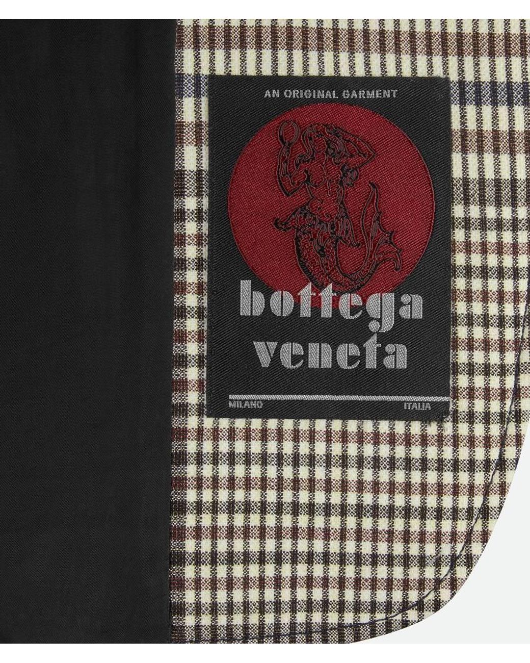 Bottega Veneta Gray Double-Breasted Checked Jacket