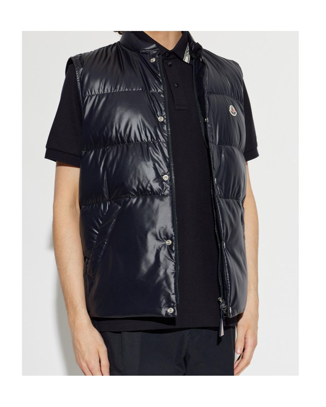Moncler Blue Vests for men
