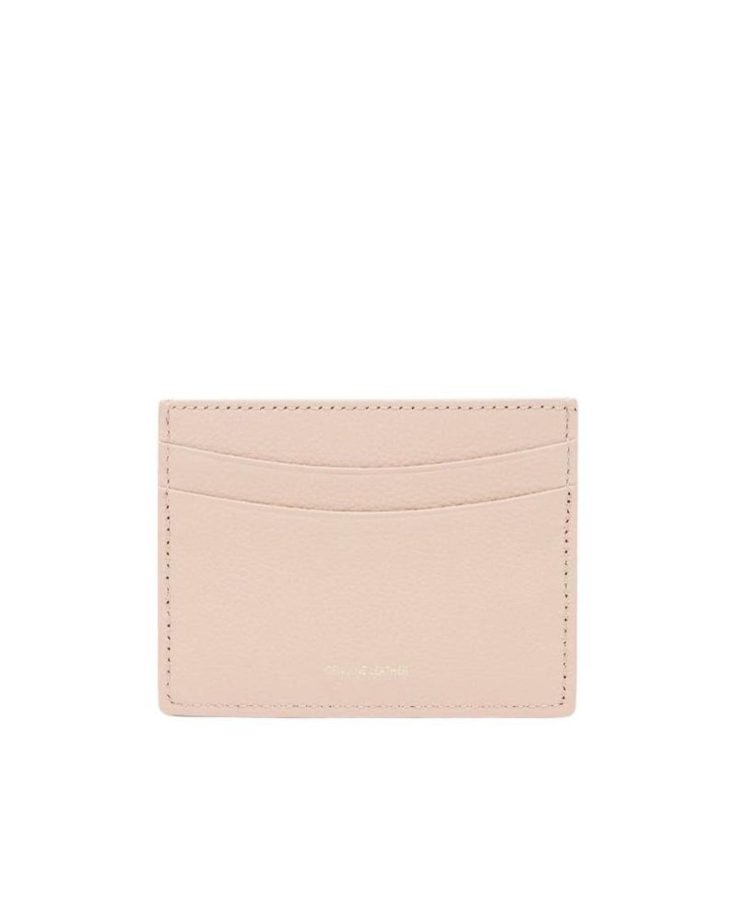 Emporio Armani Natural Grained Leather Card Holder