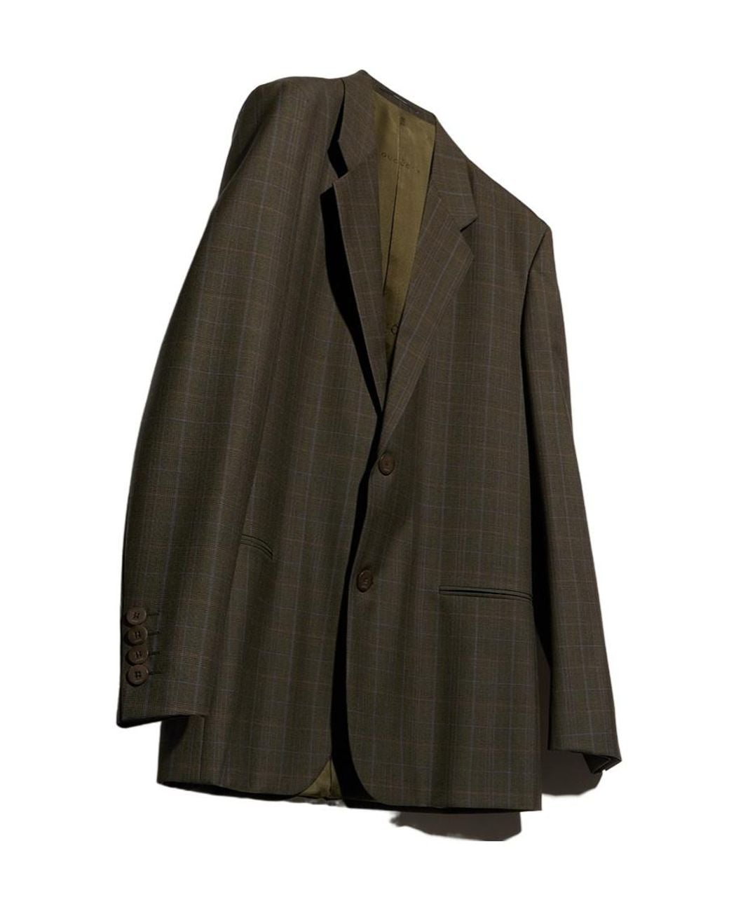 Gucci Green Prince Of Wales Wool Jacket for men