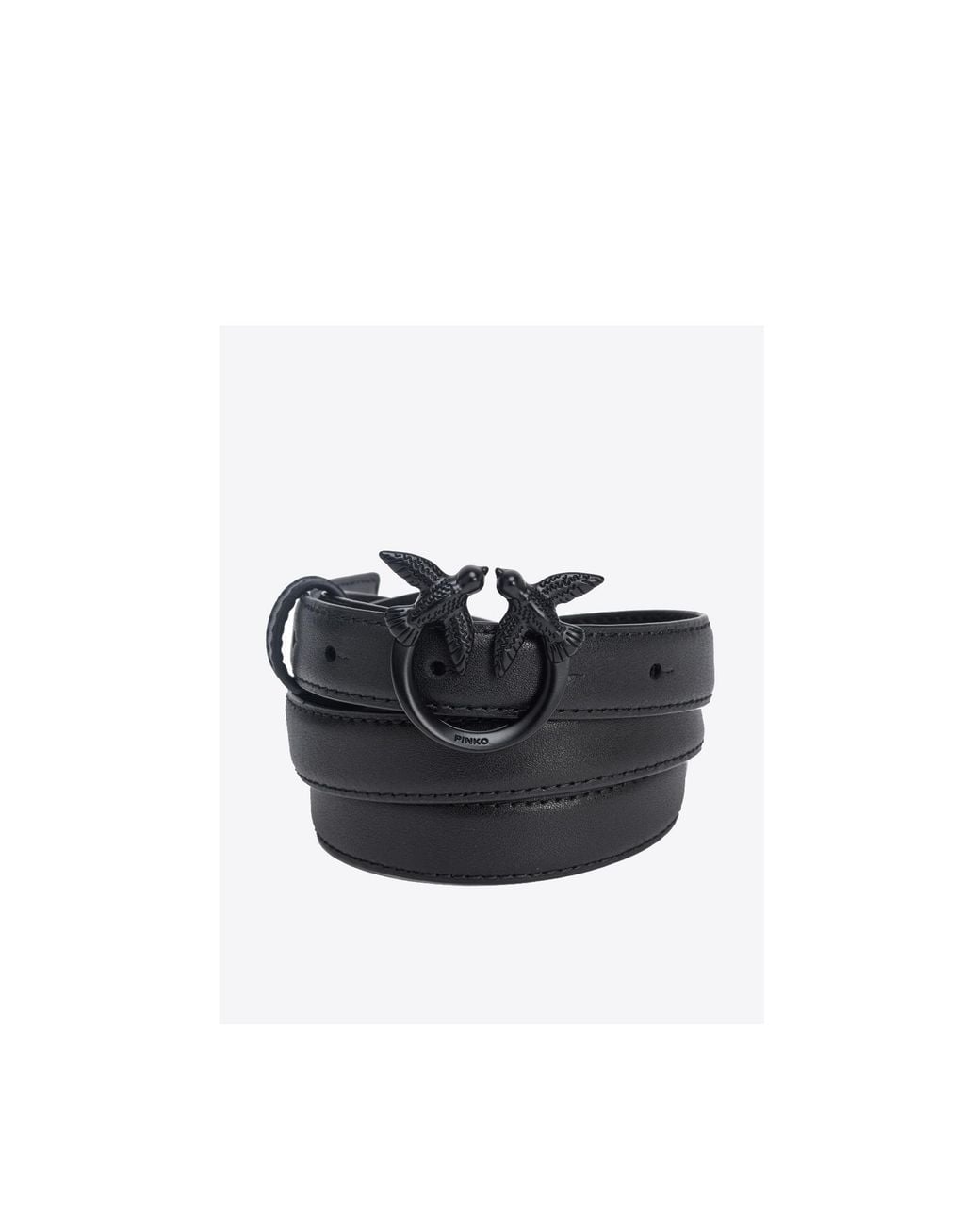 Pinko White Thin Love Birds Belt