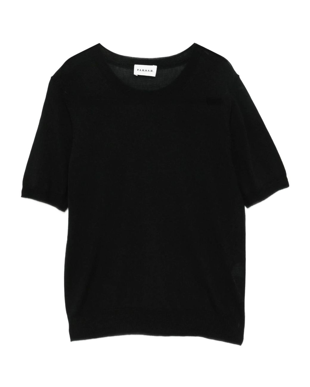 P.A.R.O.S.H. Black P.A.R.O..H. Shhort Sleeved Crewneck Jumper