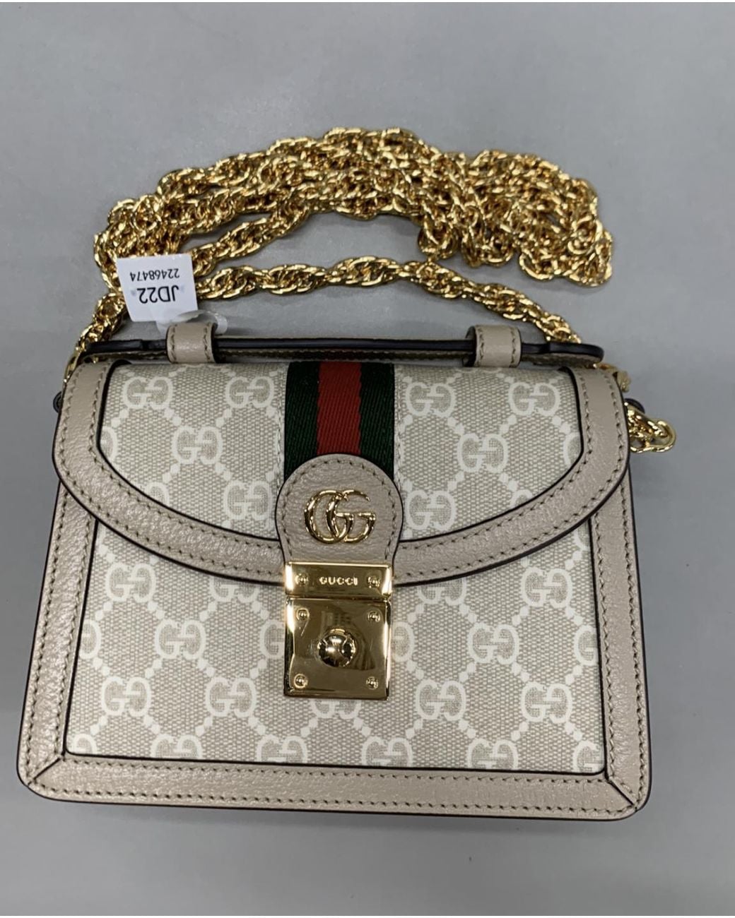 Gucci Metallic Ophidia Mini Top Handle Bag