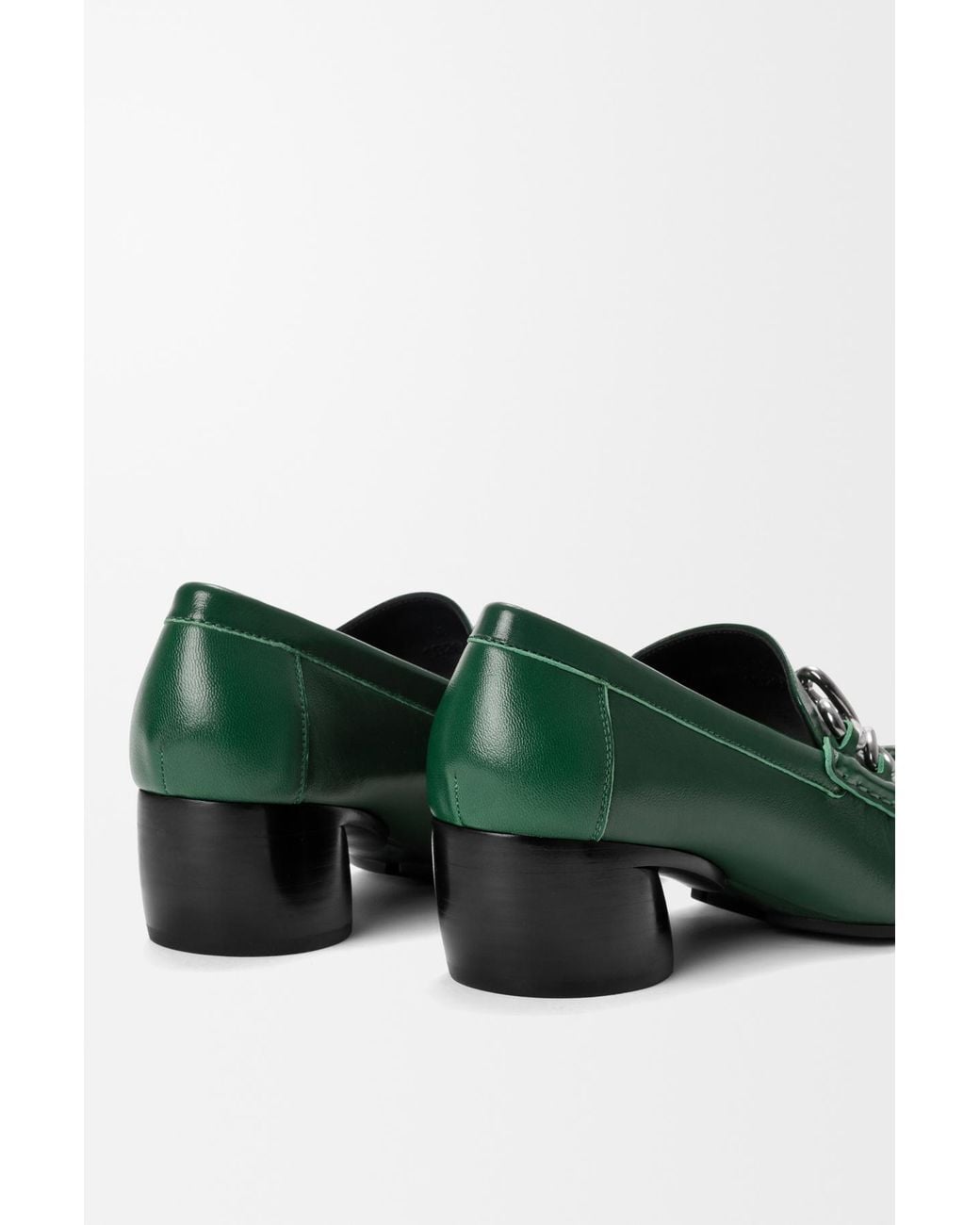 Loewe Green Oval Double L Loafer
