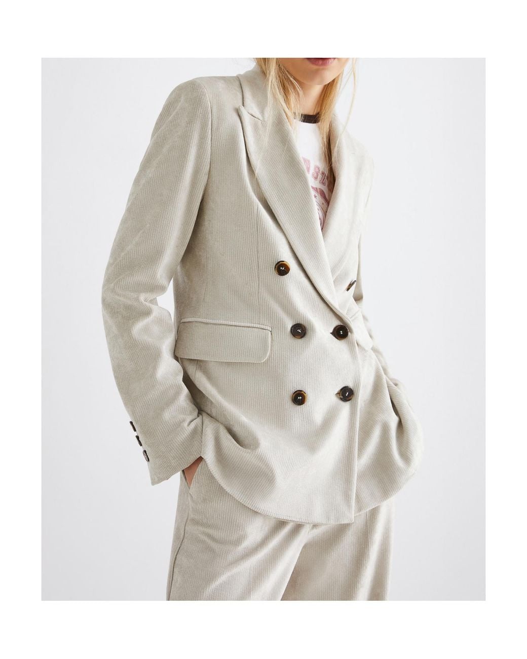 Marella White Corduroy Blazer