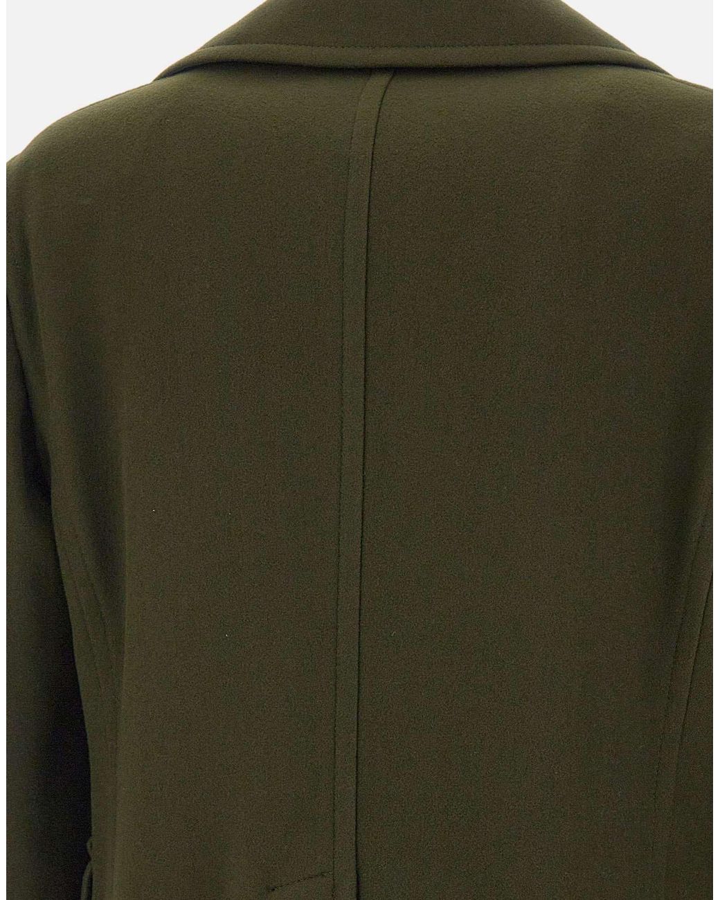 Tagliatore Green Double-Breasted Peacoat for men