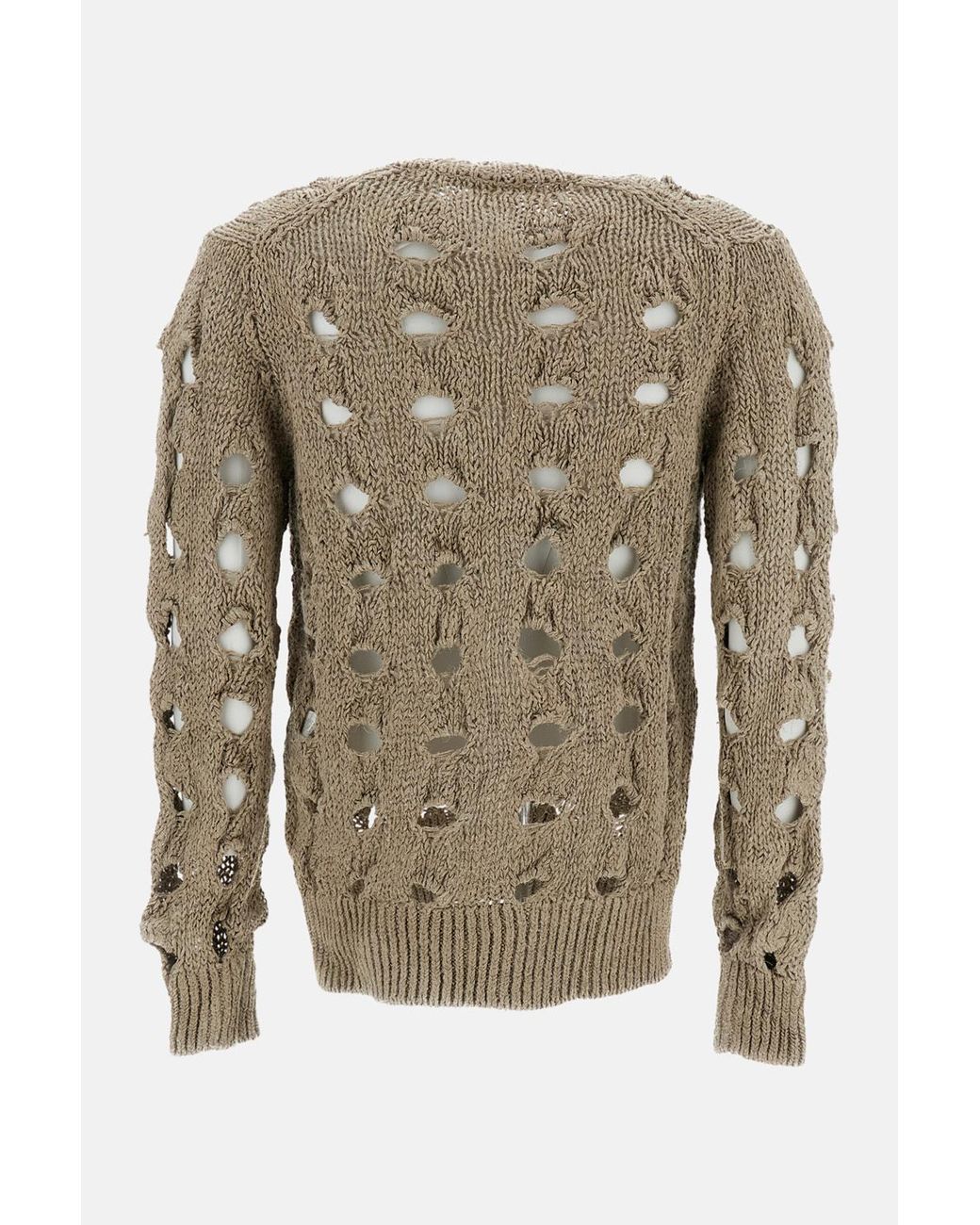 Comme des Garçons Gray Crew Neck Long-Sleeved Knitwear