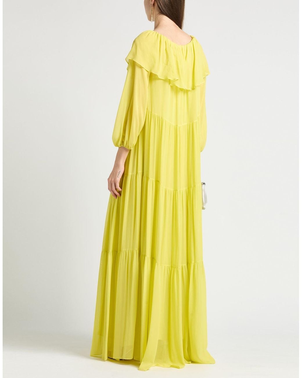 Max Mara Yellow Maxi Dress Silk