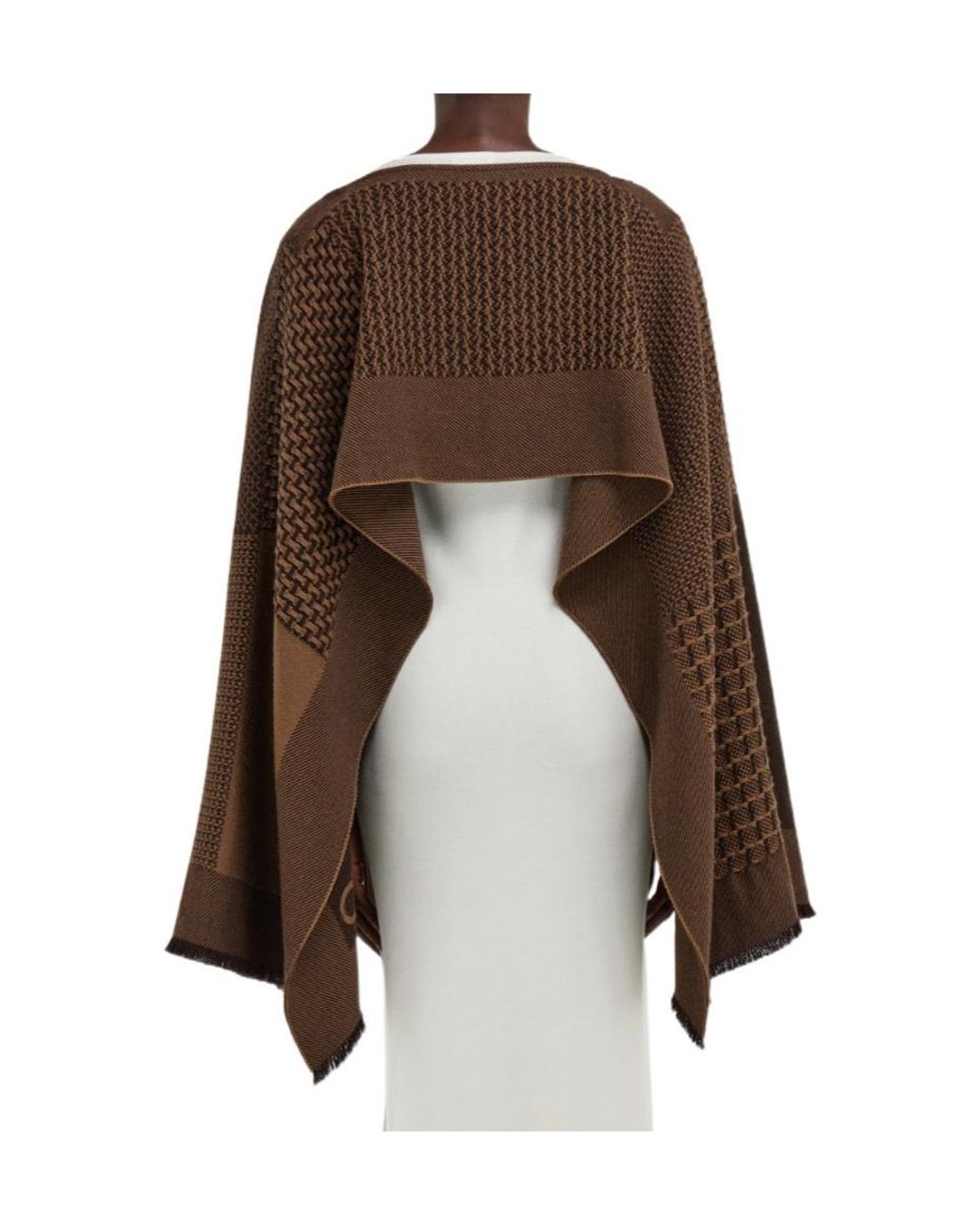 Ferragamo Brown Ferragamo Knitted Poncho
