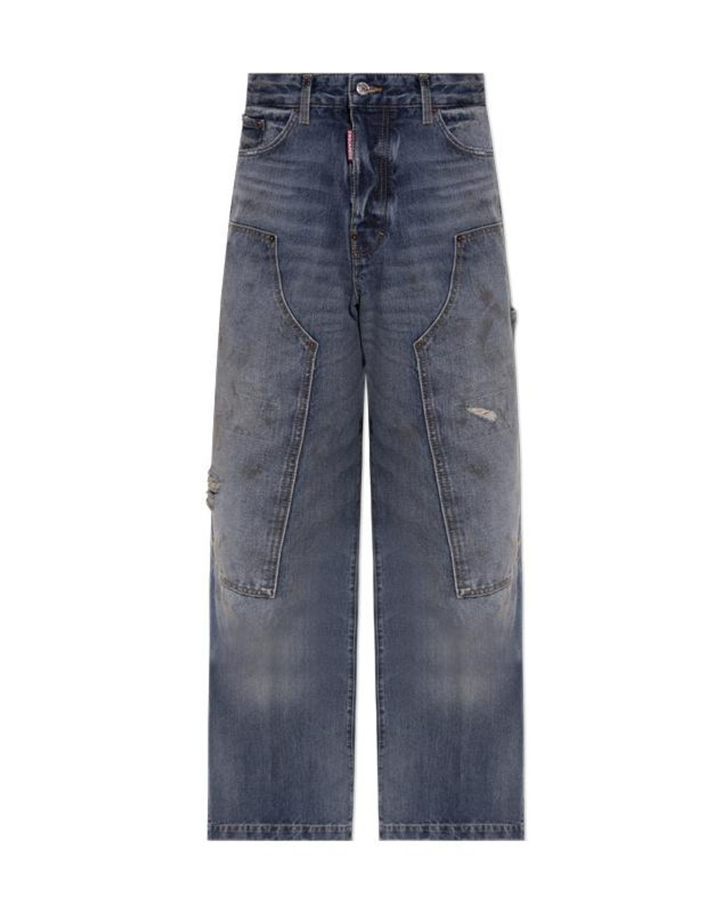DSquared² Blue Baggy Workwear Jeans for men