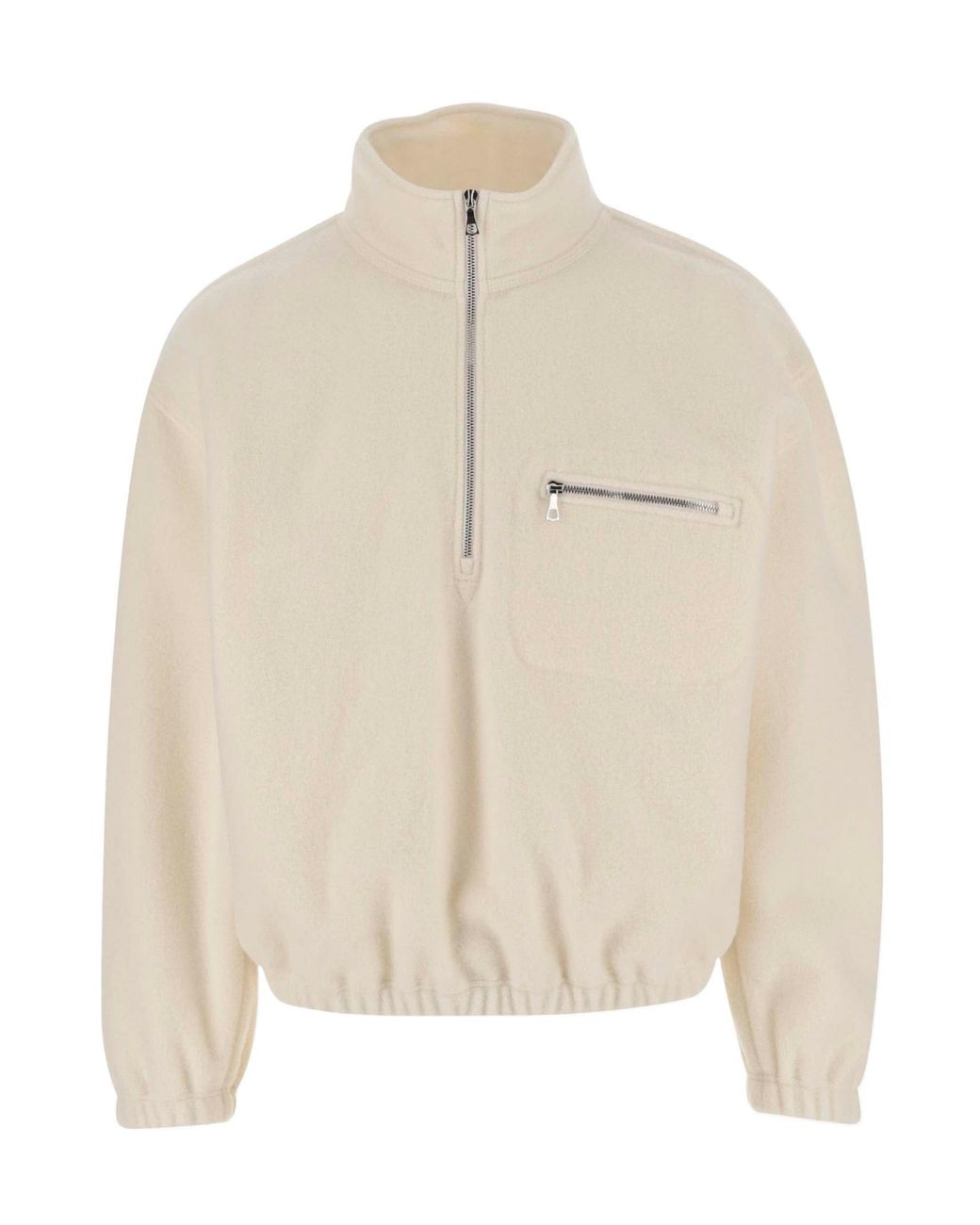 Rier Natural Half-Zip Fleece Sweatshirt for men