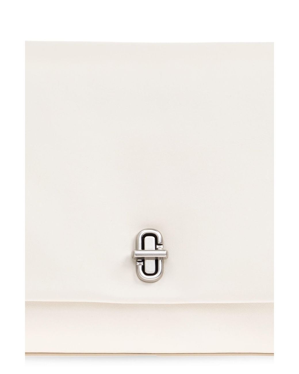 Marc Jacobs White The Large Dual Foldover-Top Shoulder Bag