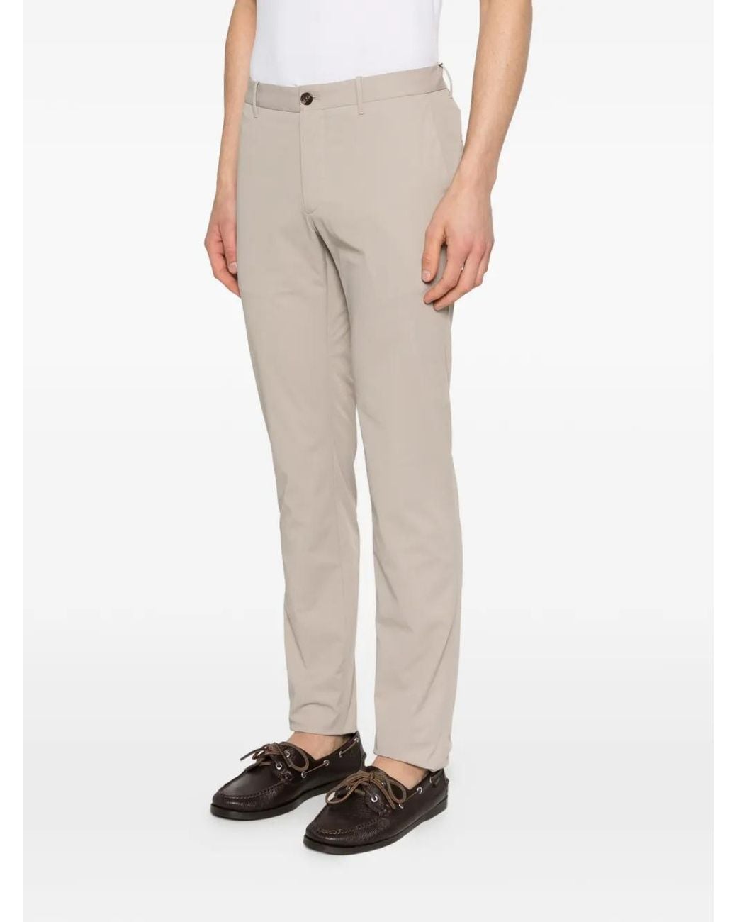 Incotex Natural Buttoned Trousers for men