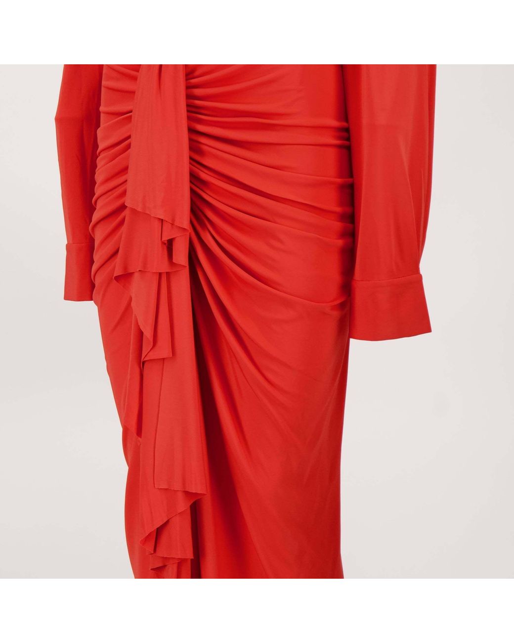 Christopher Esber Red Vivenda Ruched Cut-Out Dress