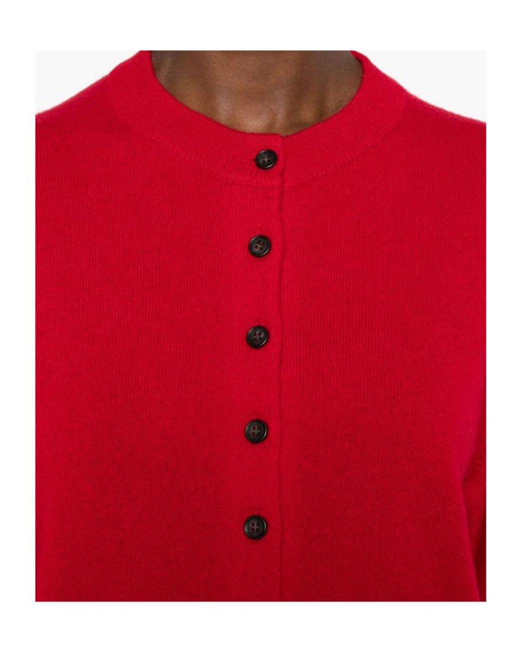 Lisa Yang Red Button-Front Cardigan