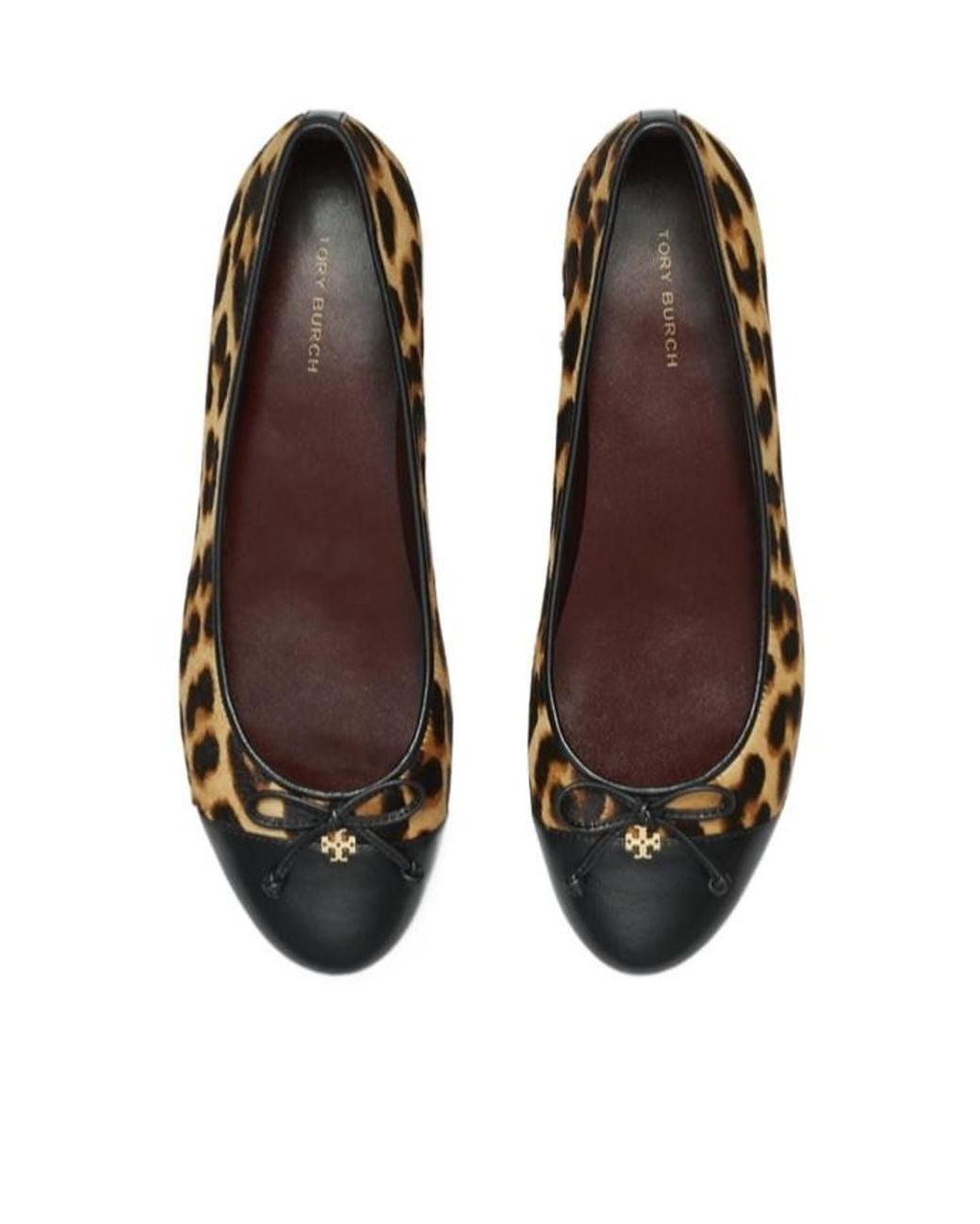 Tory Burch Brown Cap-Toe Ballet Shoes
